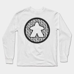 Board Game Icons - Black Long Sleeve T-Shirt